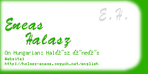 eneas halasz business card